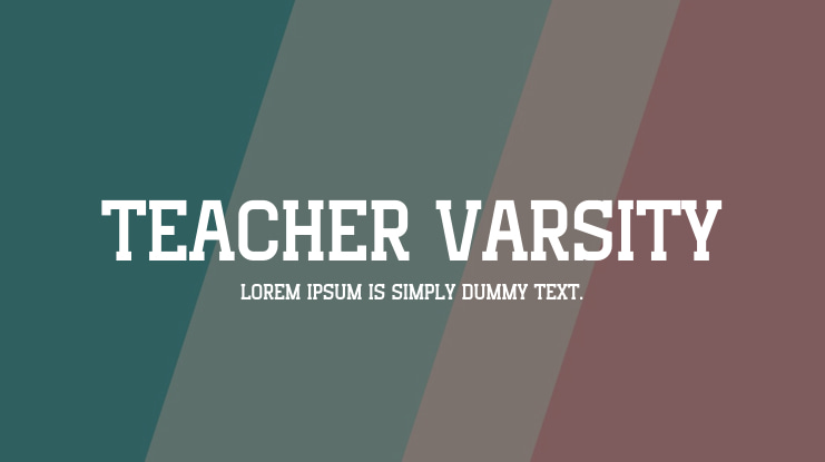 Teacher Varsity Font