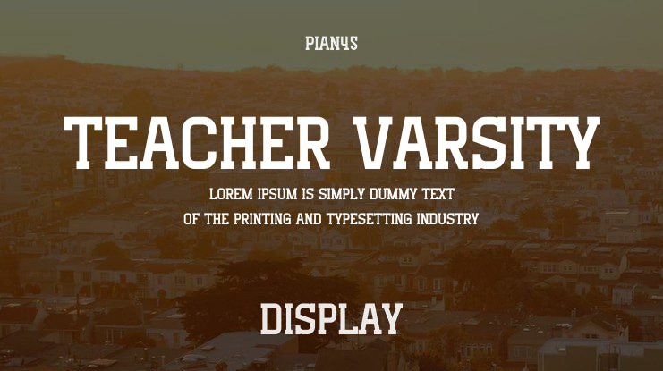 Teacher Varsity Font