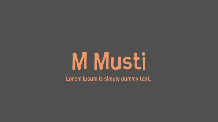M Musti Font