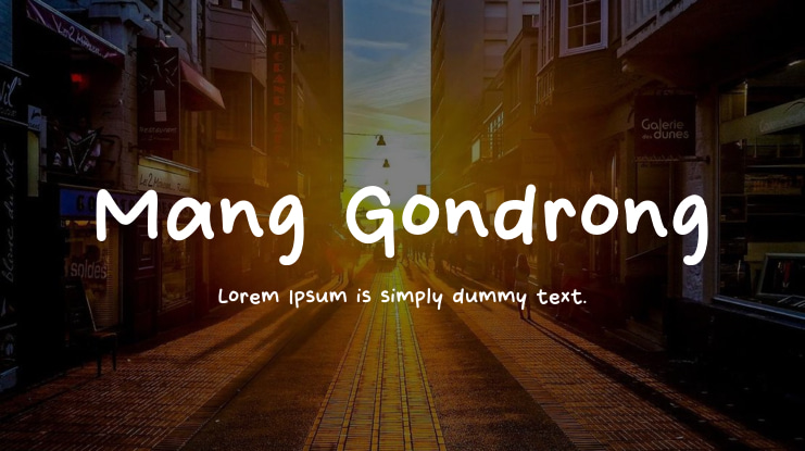 Mang Gondrong Font