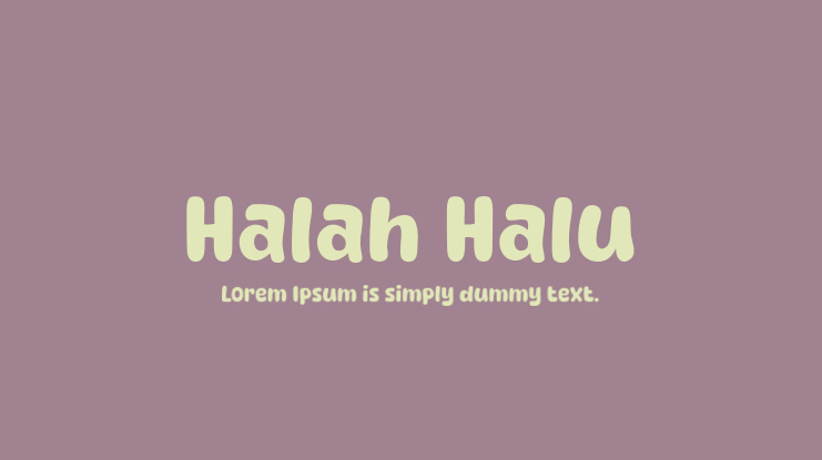 Halah Halu Font