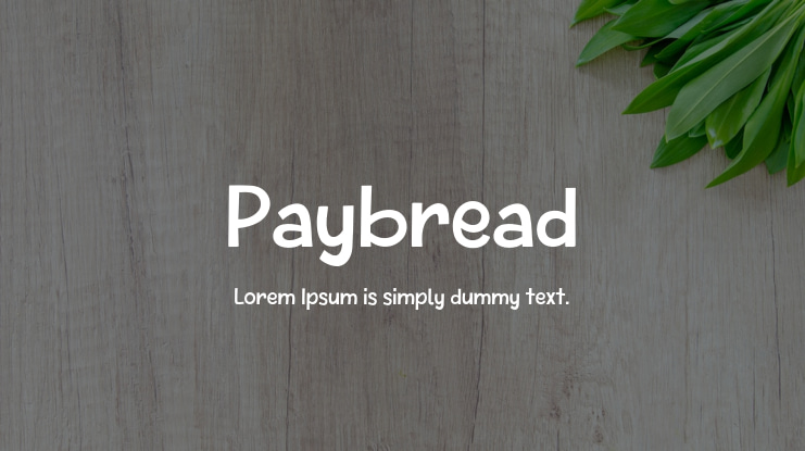 Paybread Font