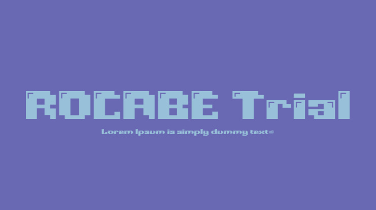 ROCABE Trial Font