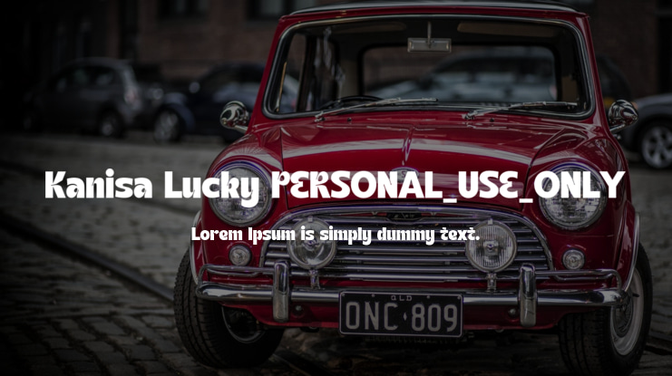 Kanisa Lucky PERSONAL_USE_ONLY Font