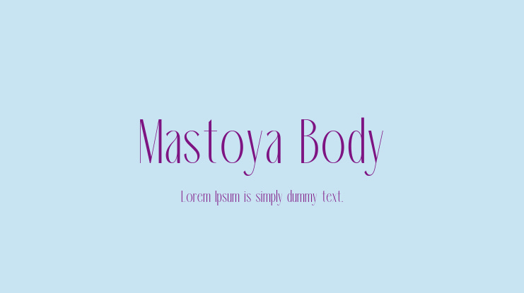 Mastoya Body Font
