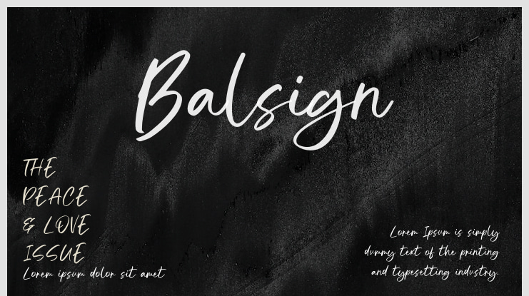 Balsign Font
