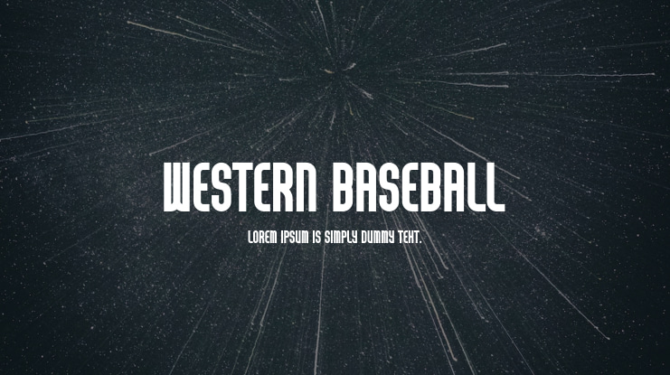 Western Baseball Font