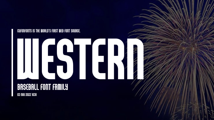 Western Baseball Font