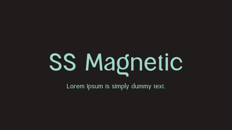 SS Magnetic Font