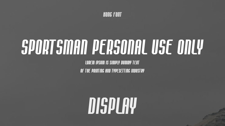 Sportsman PERSONAL USE ONLY Font