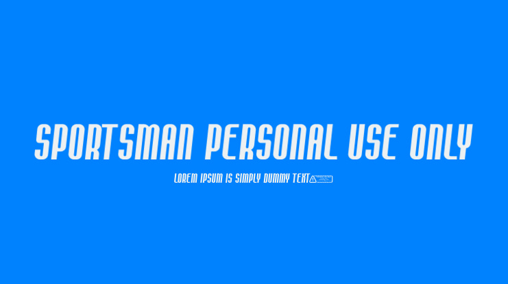 Sportsman PERSONAL USE ONLY Font