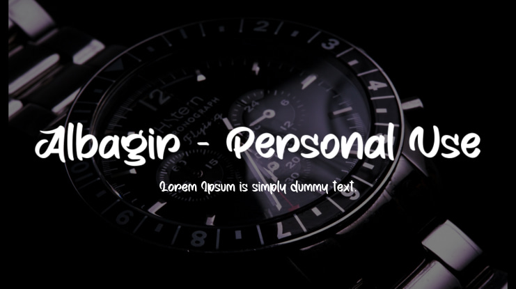 Albagir - Personal Use Font