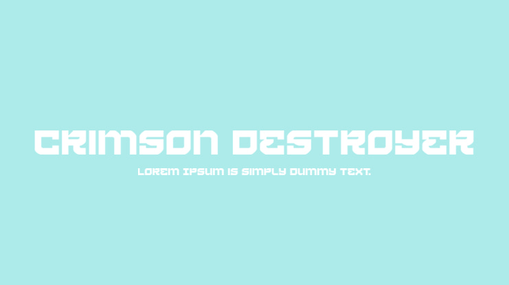 Crimson Destroyer Font Family