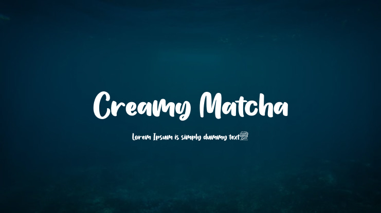 Creamy Matcha Font