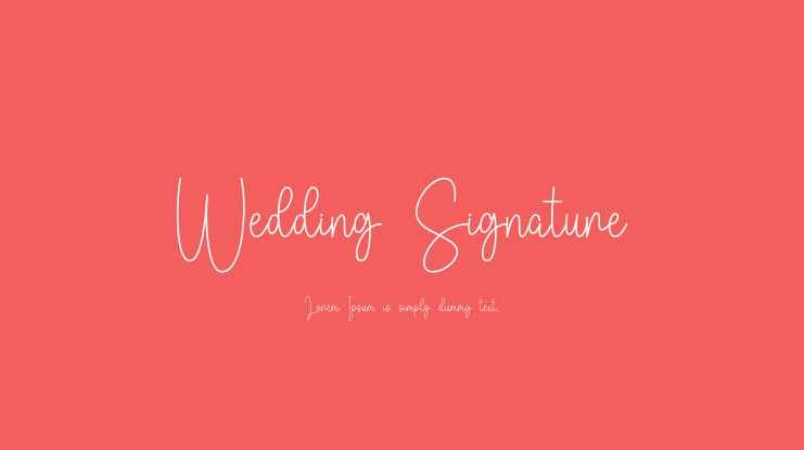 Wedding Signature Font