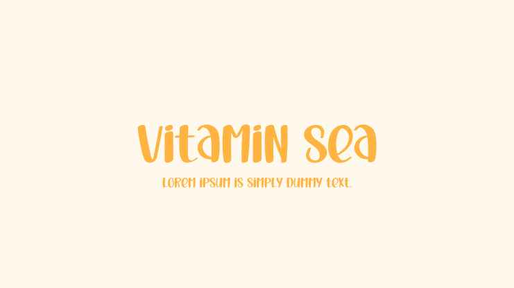 Vitamin Sea Font