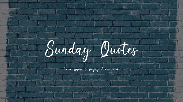 Sunday Quotes Font
