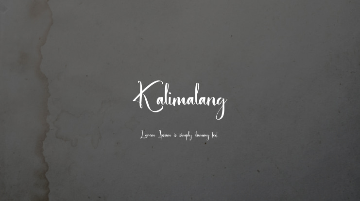 Kalimalang Font