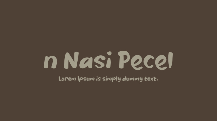 n Nasi Pecel Font
