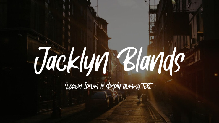 Jacklyn Blands Font
