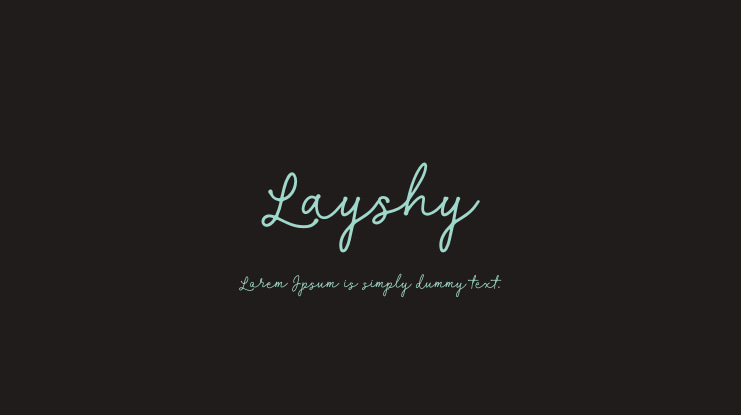 Layshy Font