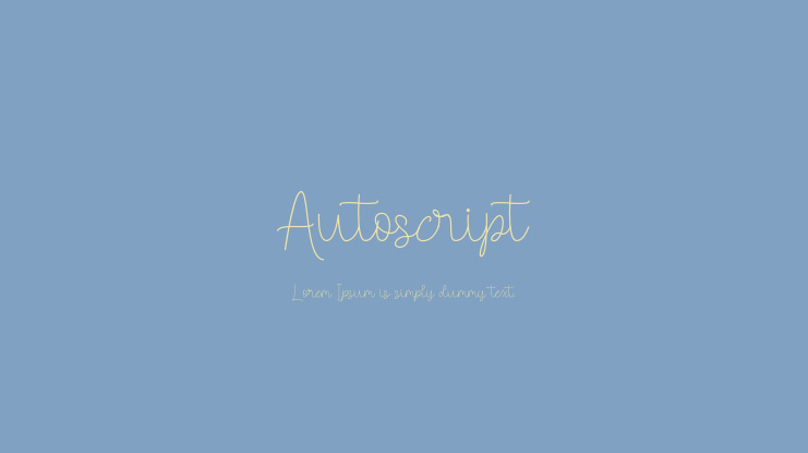 Autoscript Font