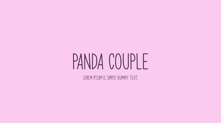 Panda Couple Font