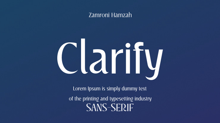 Clarify Font