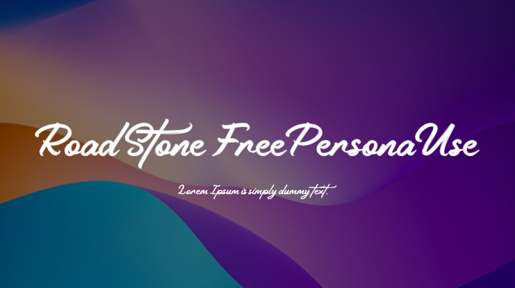 Road Stone FreePersonaUse Font