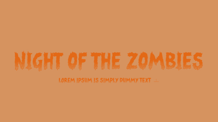 Night of the Zombies Font