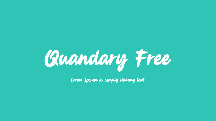 Quandary Free Font