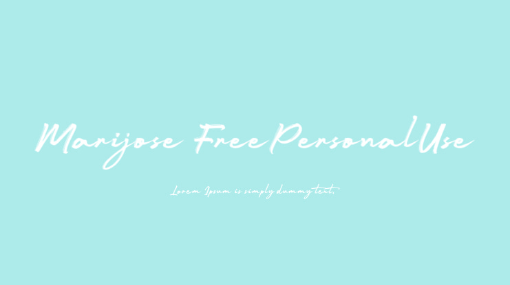 Marijose FreePersonalUse Font