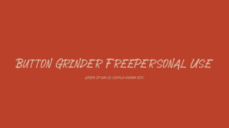 Button Grinder FreePersonal Use Font