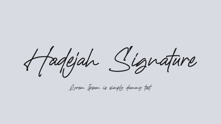 Hadejah Signature Font