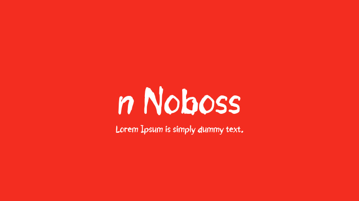 n Noboss Font