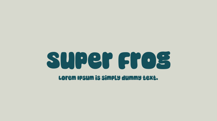 Super Frog Font