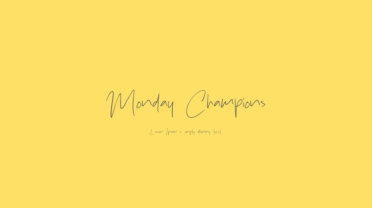 Monday Champions Font