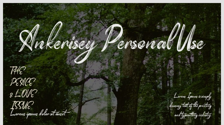 Ankerisey Personal Use Font