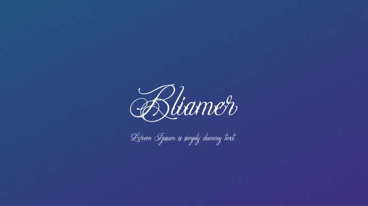 Bliamer Font