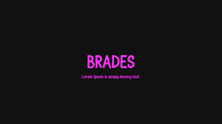 BRADES Font