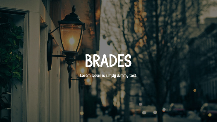 BRADES Font
