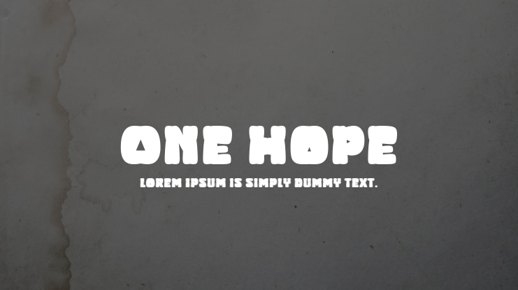 One Hope Font