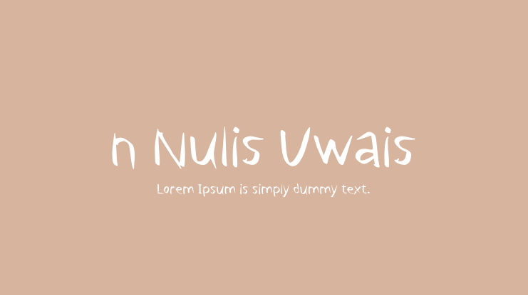 n Nulis Uwais Font