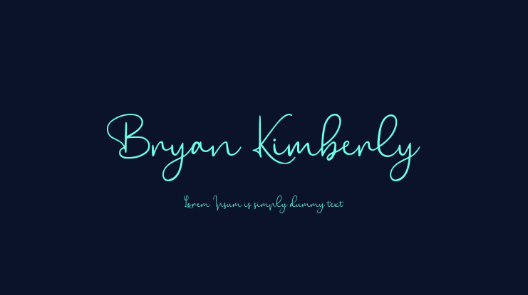 Bryan Kimberly Font
