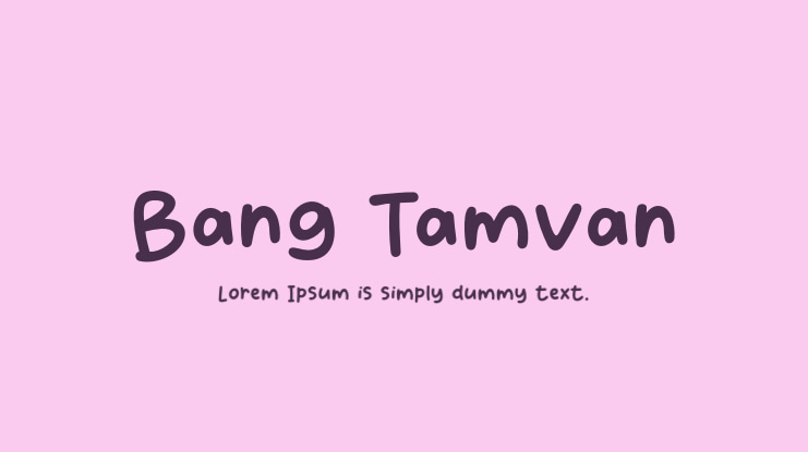 Bang Tamvan Font