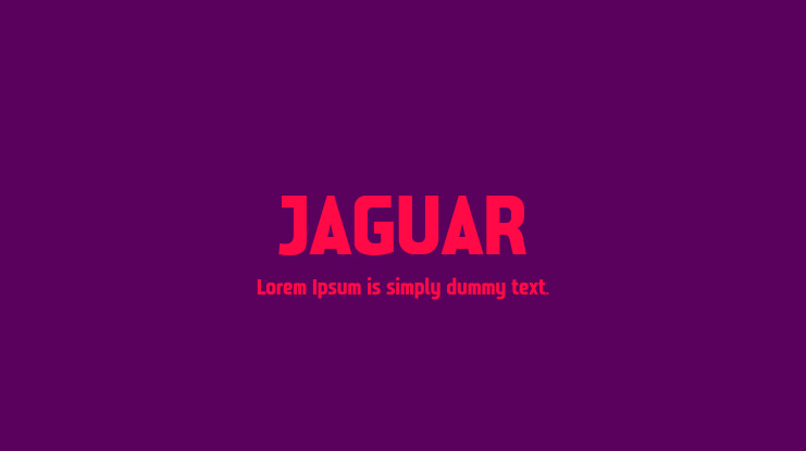 JAGUAR Font