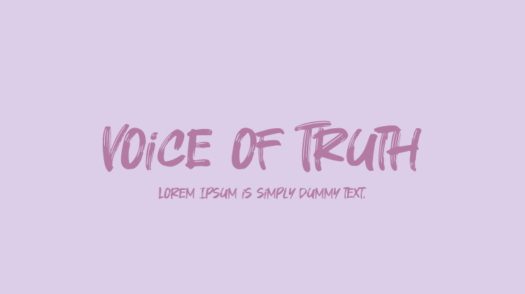 Voice of Truth Font