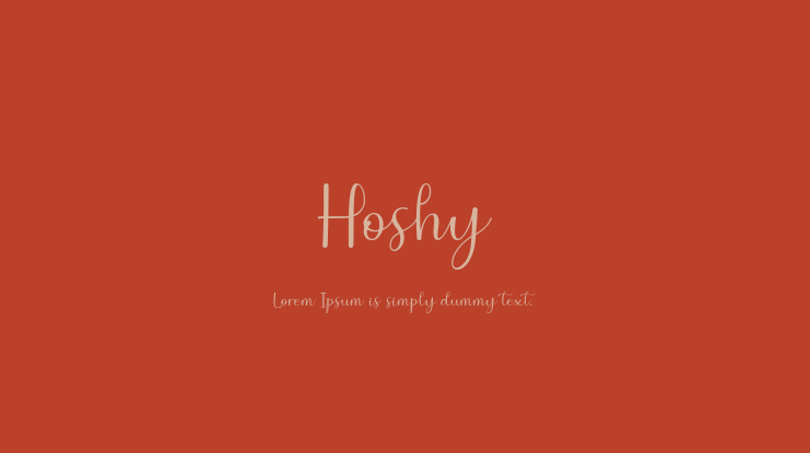 Hoshy Font