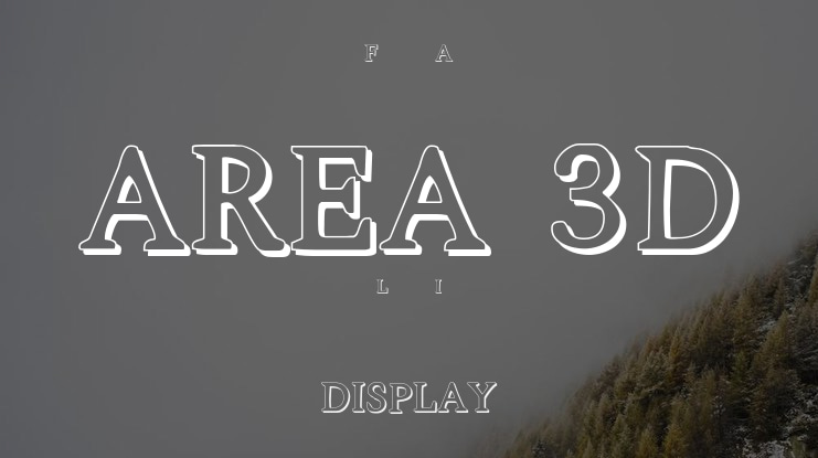 AREA 3D Font