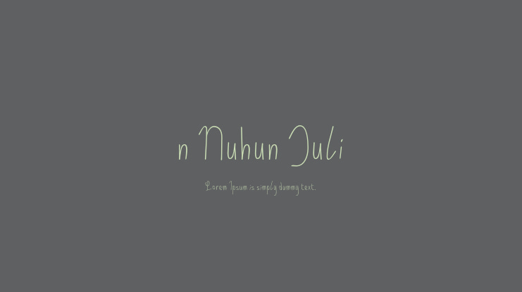 n Nuhun Juli Font